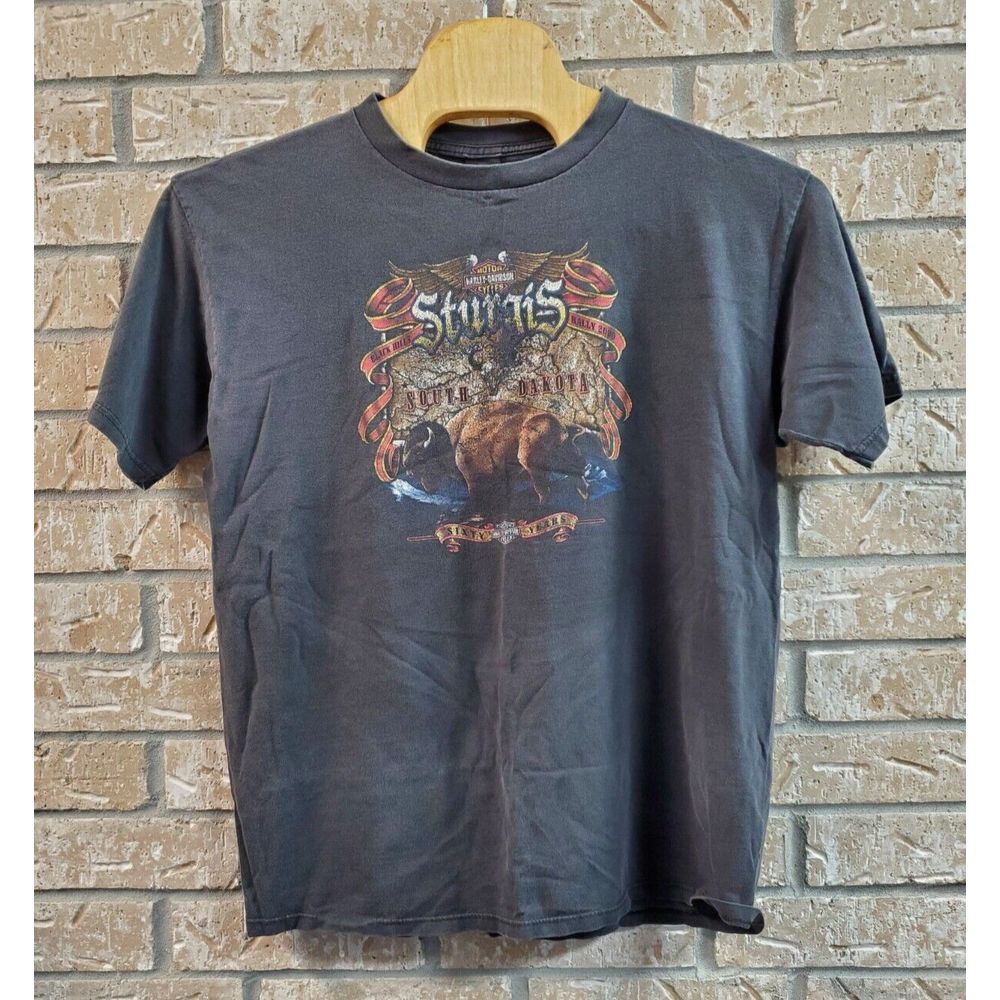 Harley Davidson Sturgis 60th Anniversary Vintage T Shirt Men Size XL Buffalo Y2K
